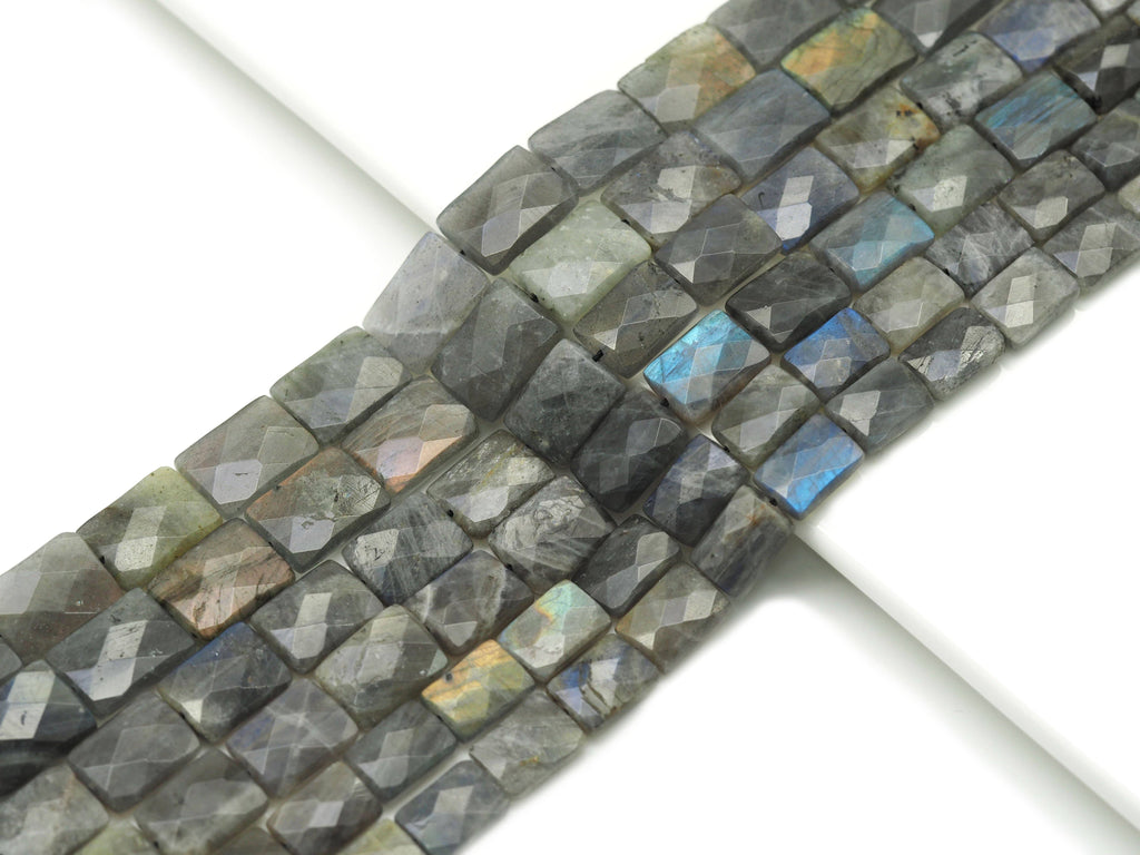 Natural Quality Faceted Rectangle Labradorite Beads, Sku#HY10