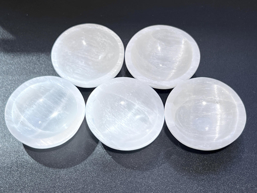 Selenite Satin Spar Crystal Bowl (4 Inches)