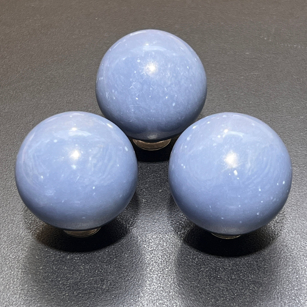 Blue Angelite Crystal Sphere (1.5 Inch)