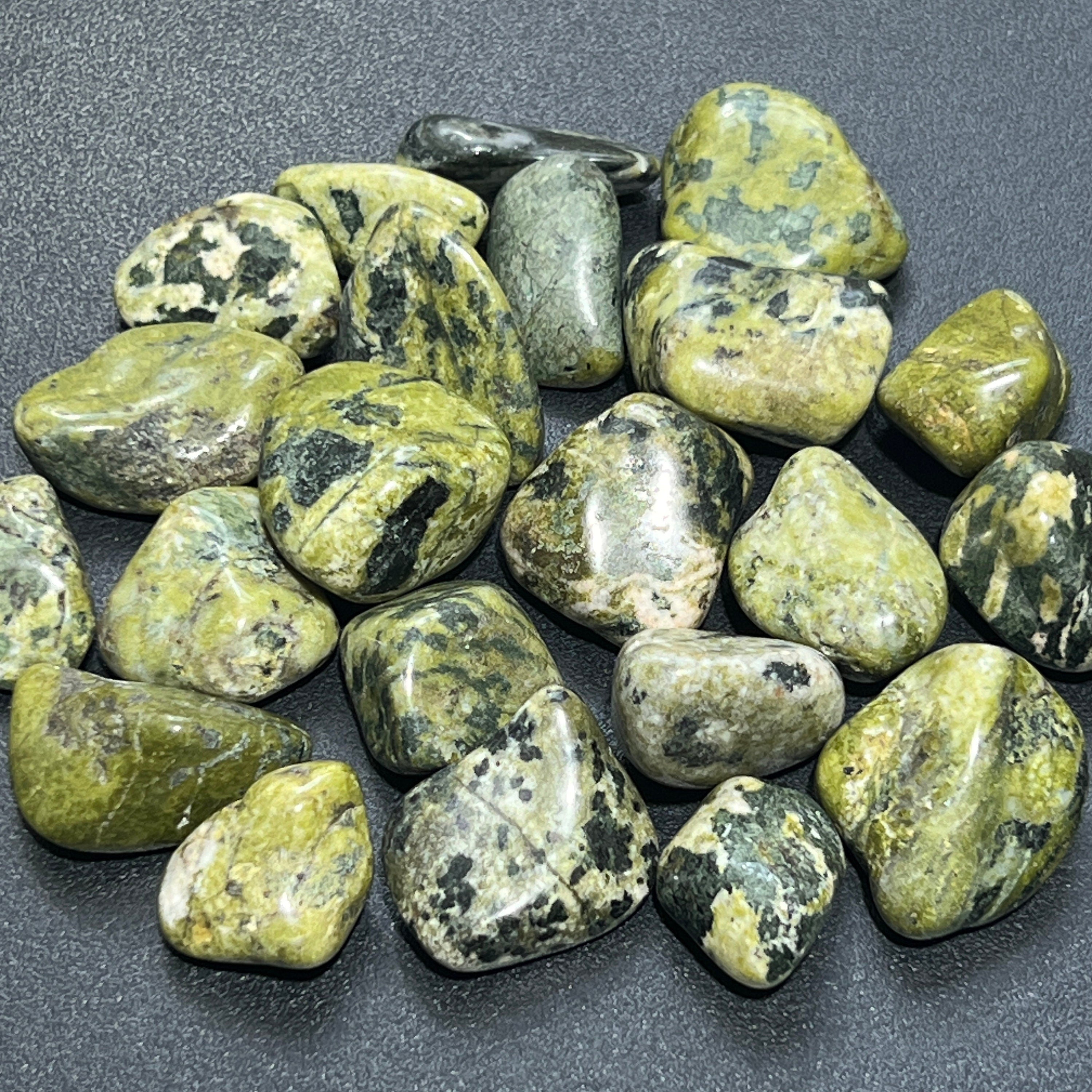 Green Nephrite Jade Tumbled Gemstones