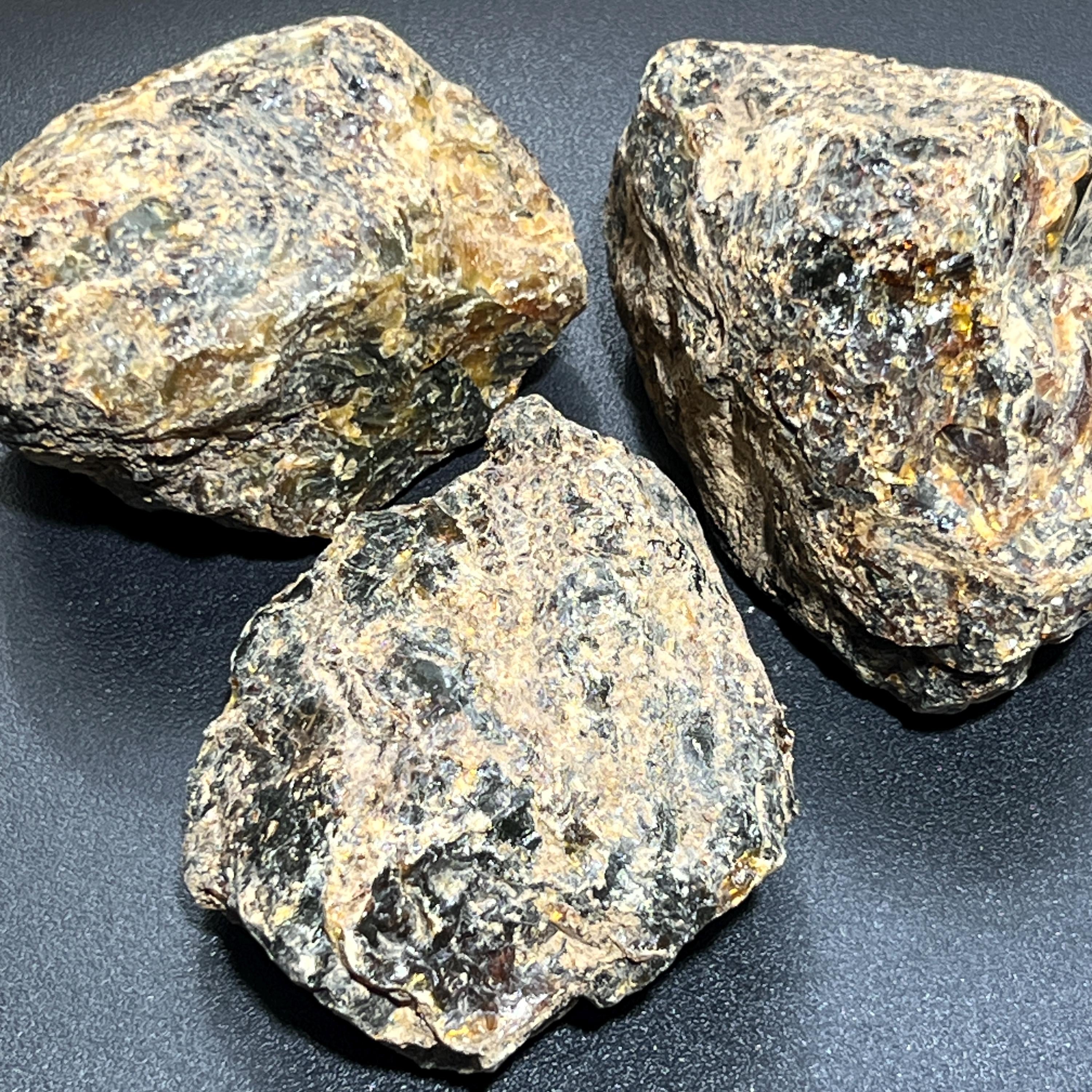 Black Amber (Fossilized Tree Resin) Raw Large Boulders (UV Reactive)
