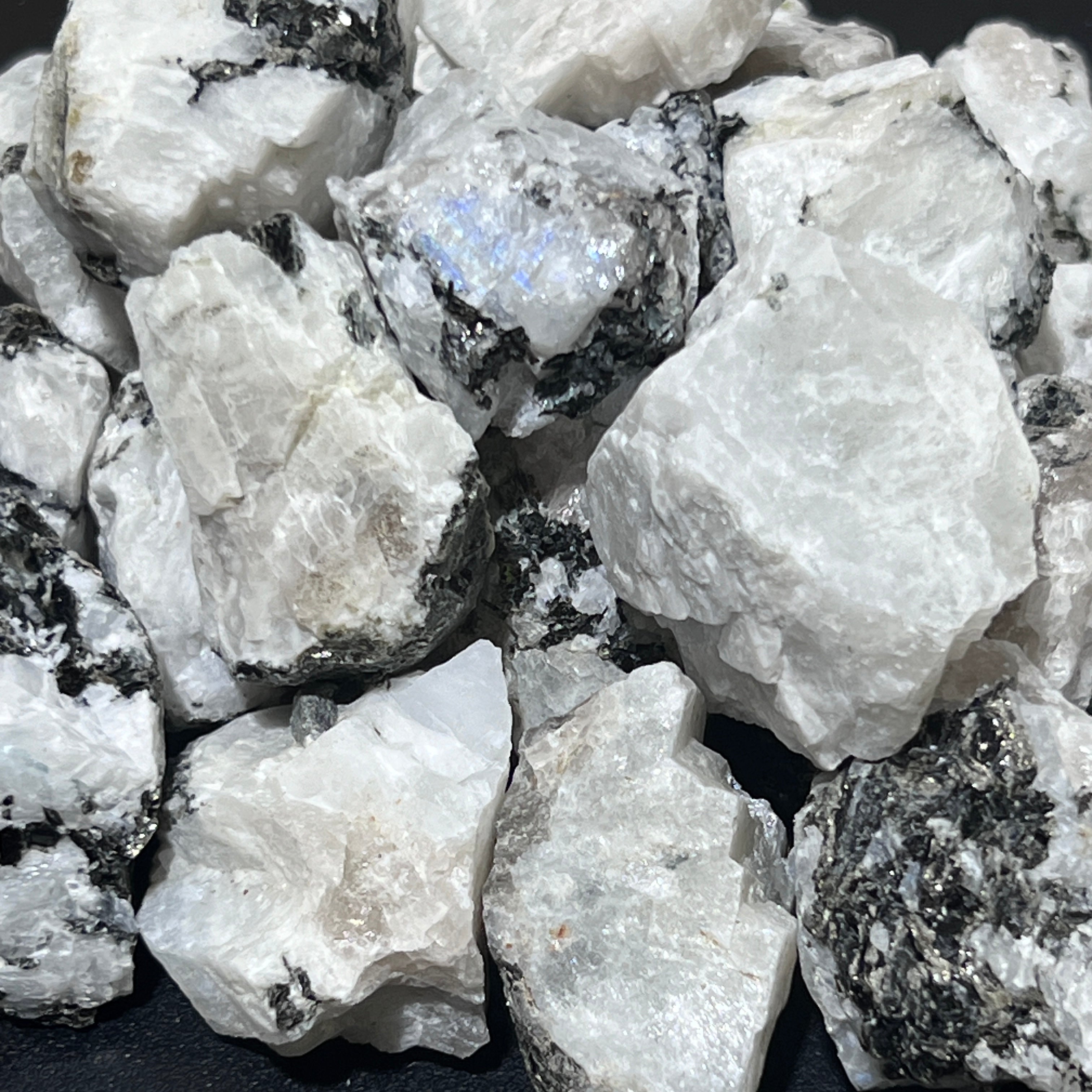 Rainbow Moonstone Gemstones Raw Gemstones (1 lb)