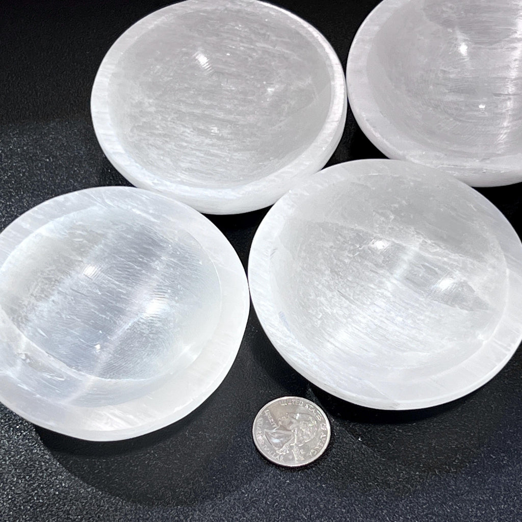 Selenite Satin Spar Crystal Bowl (4 Inches)
