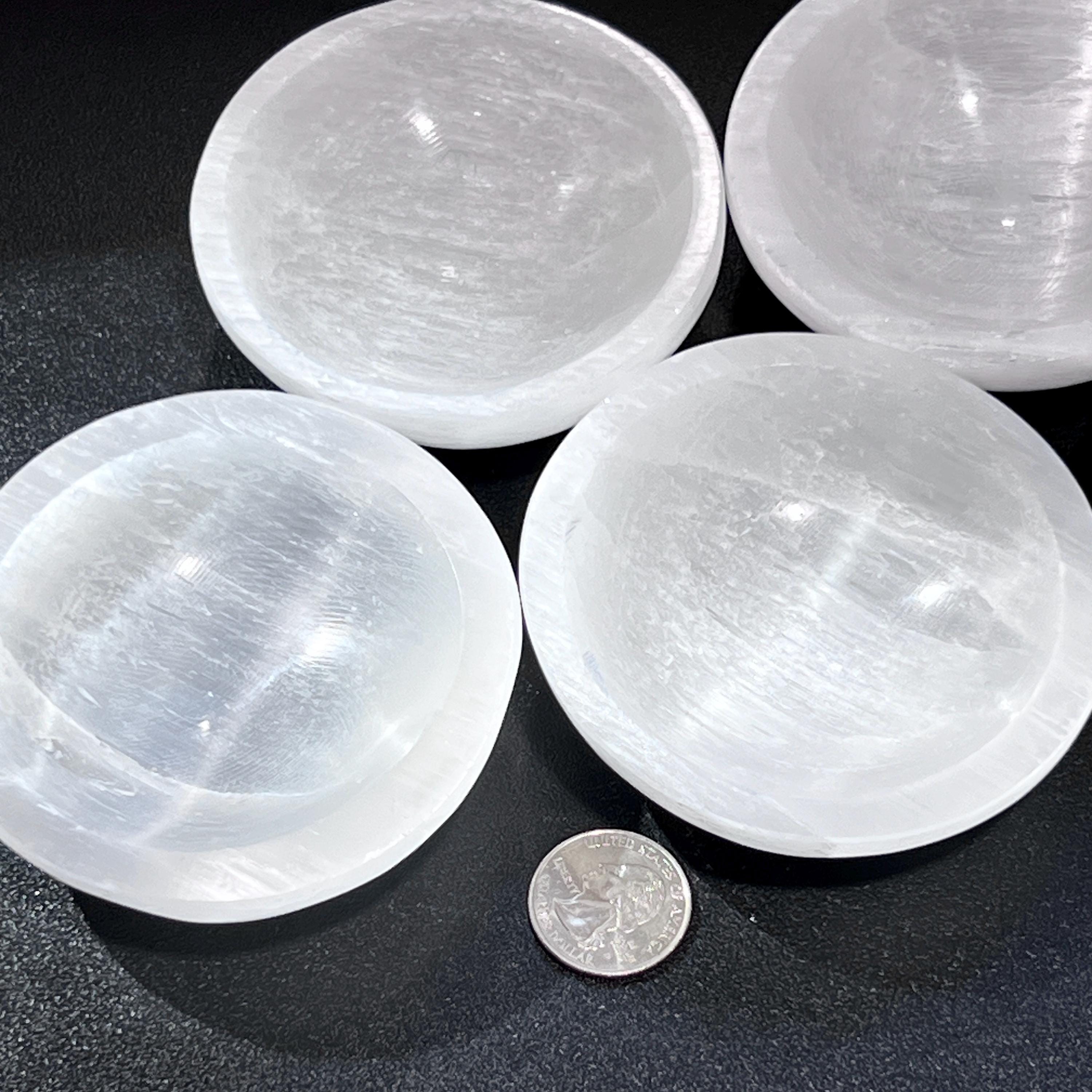 Selenite Satin Spar Crystal Bowl (4 Inches)