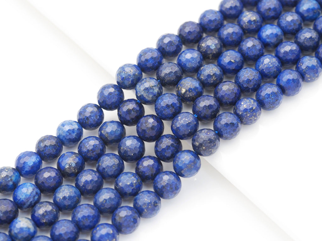 Natural Round Faceted Lapis Beads, 6mm/8mm/10mm, Sku#U1446