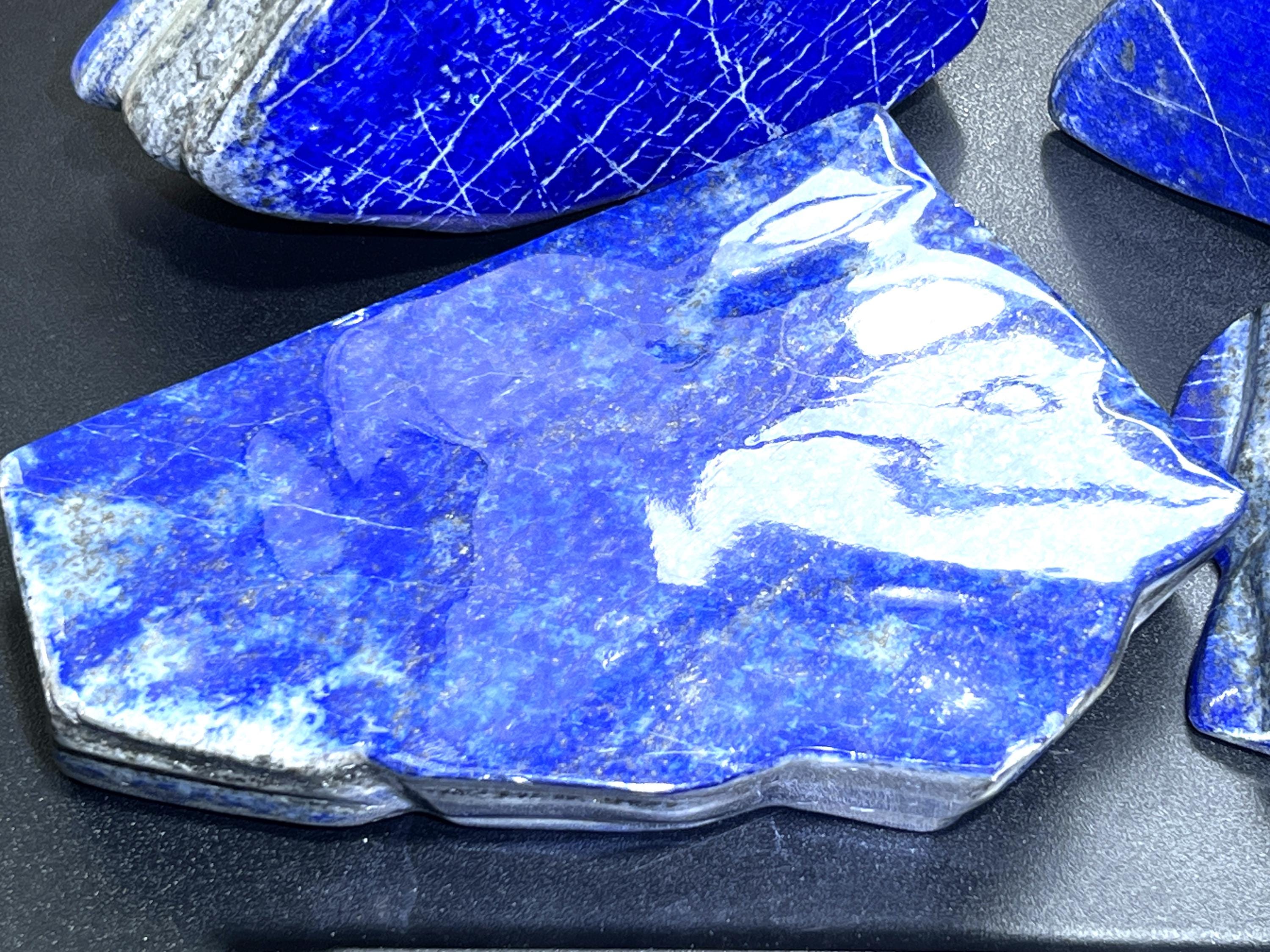 Large Blue Lapis Lazuli Freeform Polished Slabs