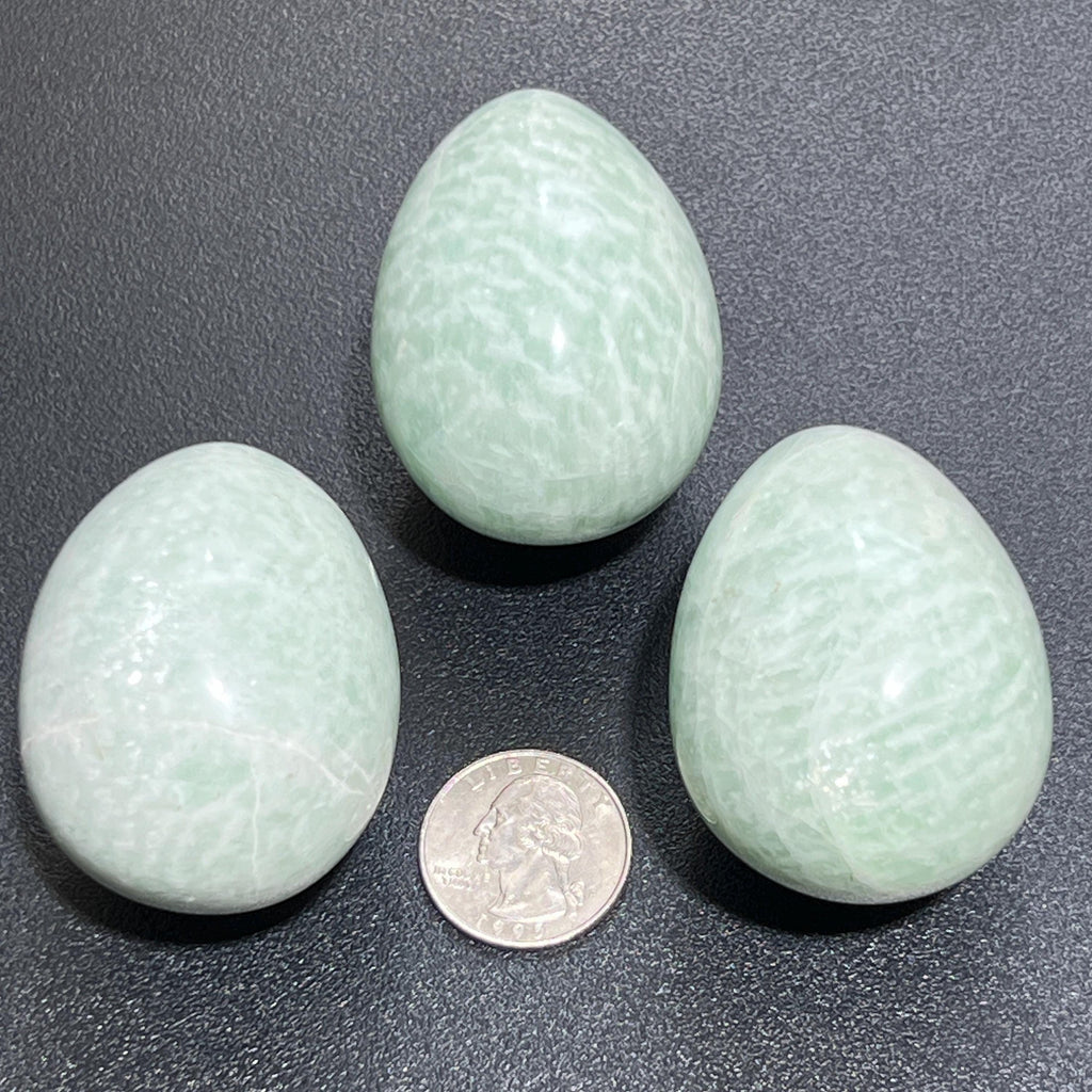 Amazonite Crystal Egg Carving