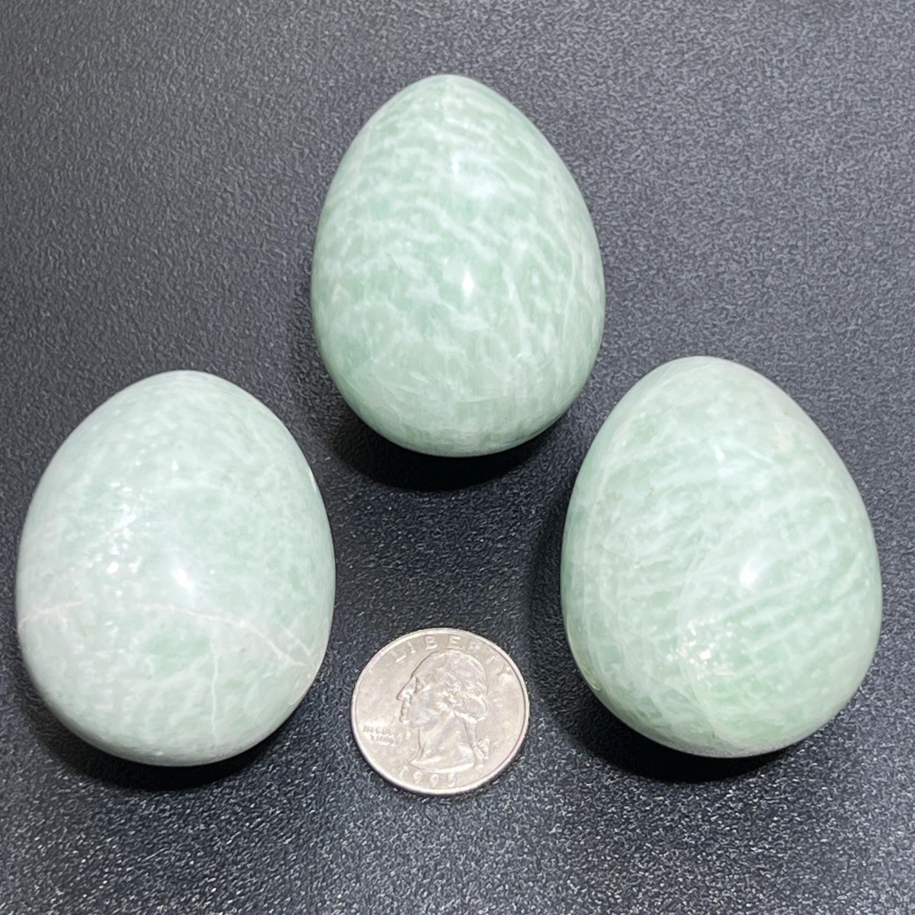 Amazonite Crystal Egg Carving