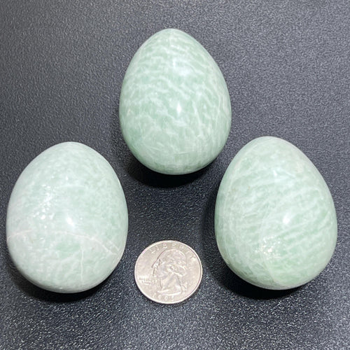 Amazonite Crystal Egg Carving