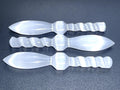 Selenite Crystal Decorative Spiral Point Wand (7-8 Inches)