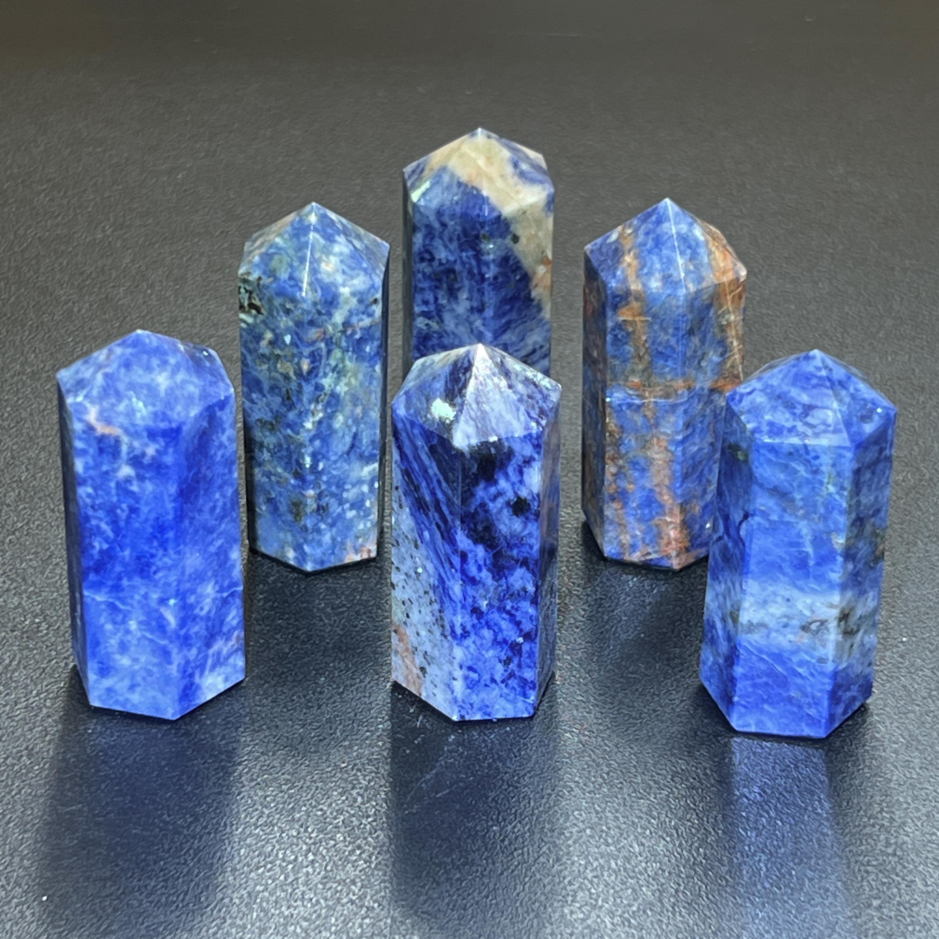 Blue Sodalite Crystal Point Tower