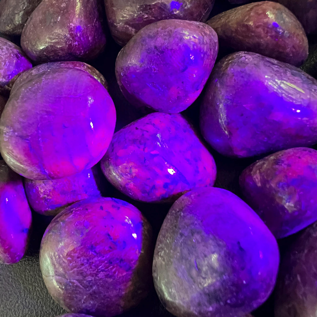 Red Ruby Crystal Tumbled Stones (UV Reactive)
