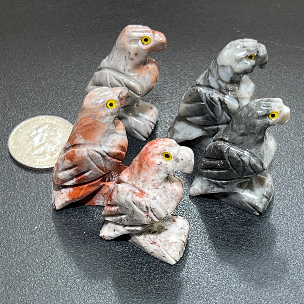 Small Soapstone Animals Miniature Carvings (Packs of 10)