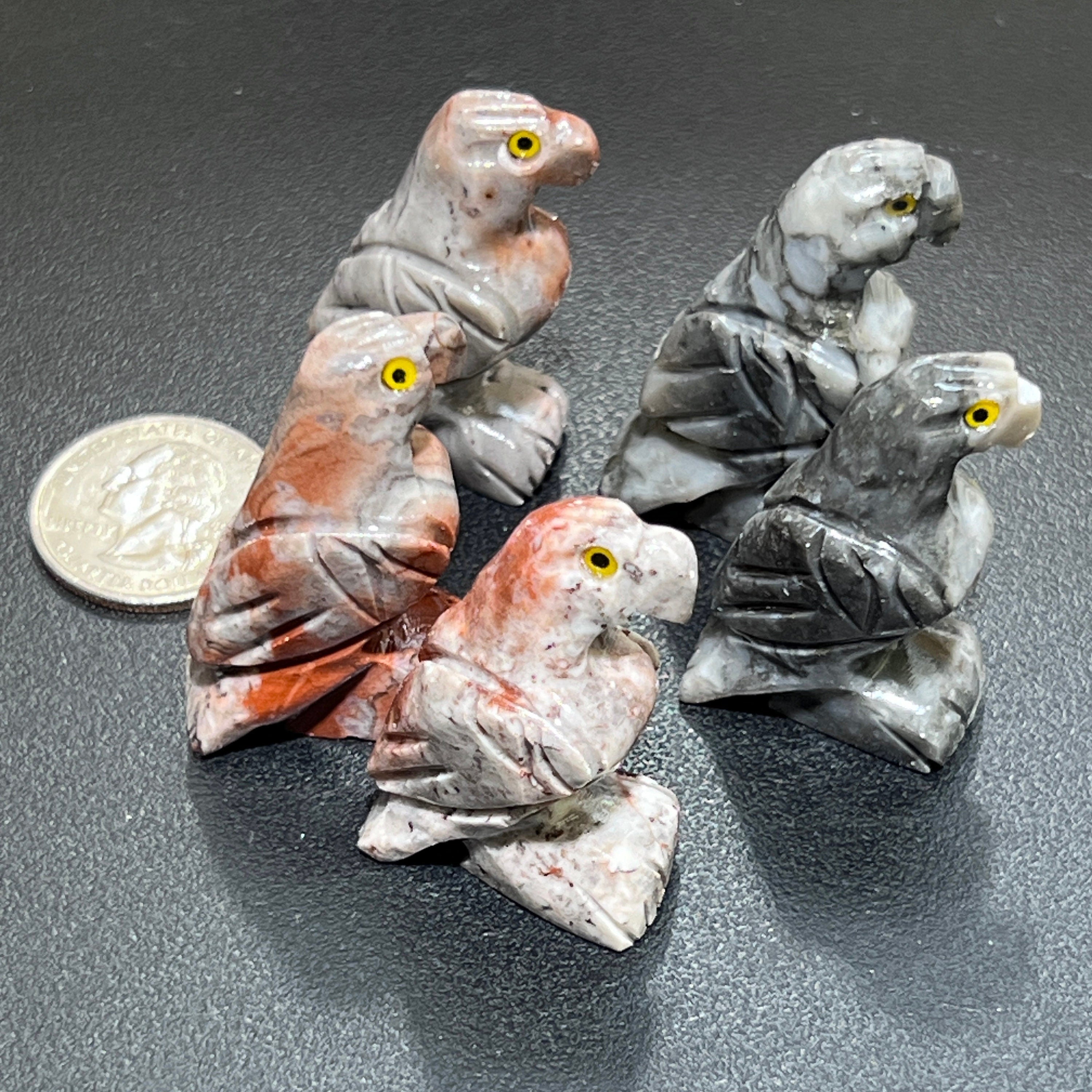 Small Soapstone Animals Miniature Carvings (Packs of 10)