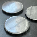 Black Shungite Polished Circle Plate Coaster (3.5 Inch)