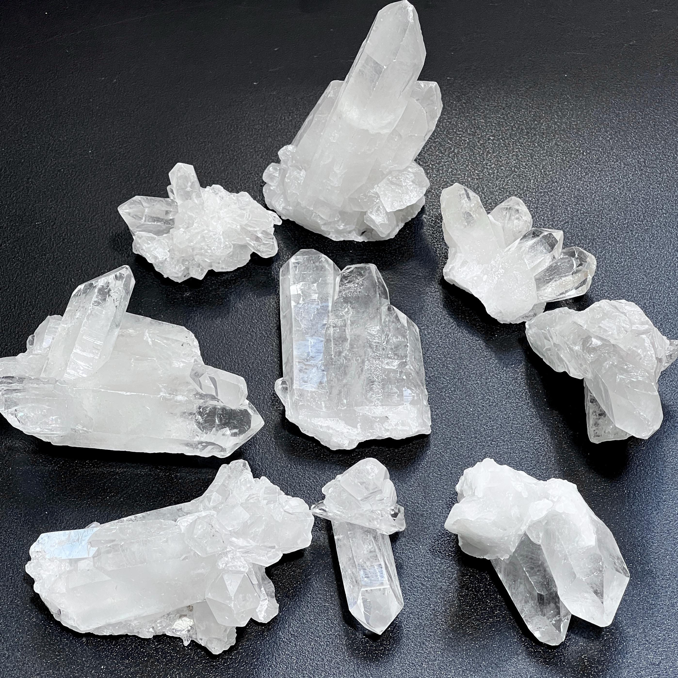 Clear Quartz Crystal Clusters (Extra Quality)