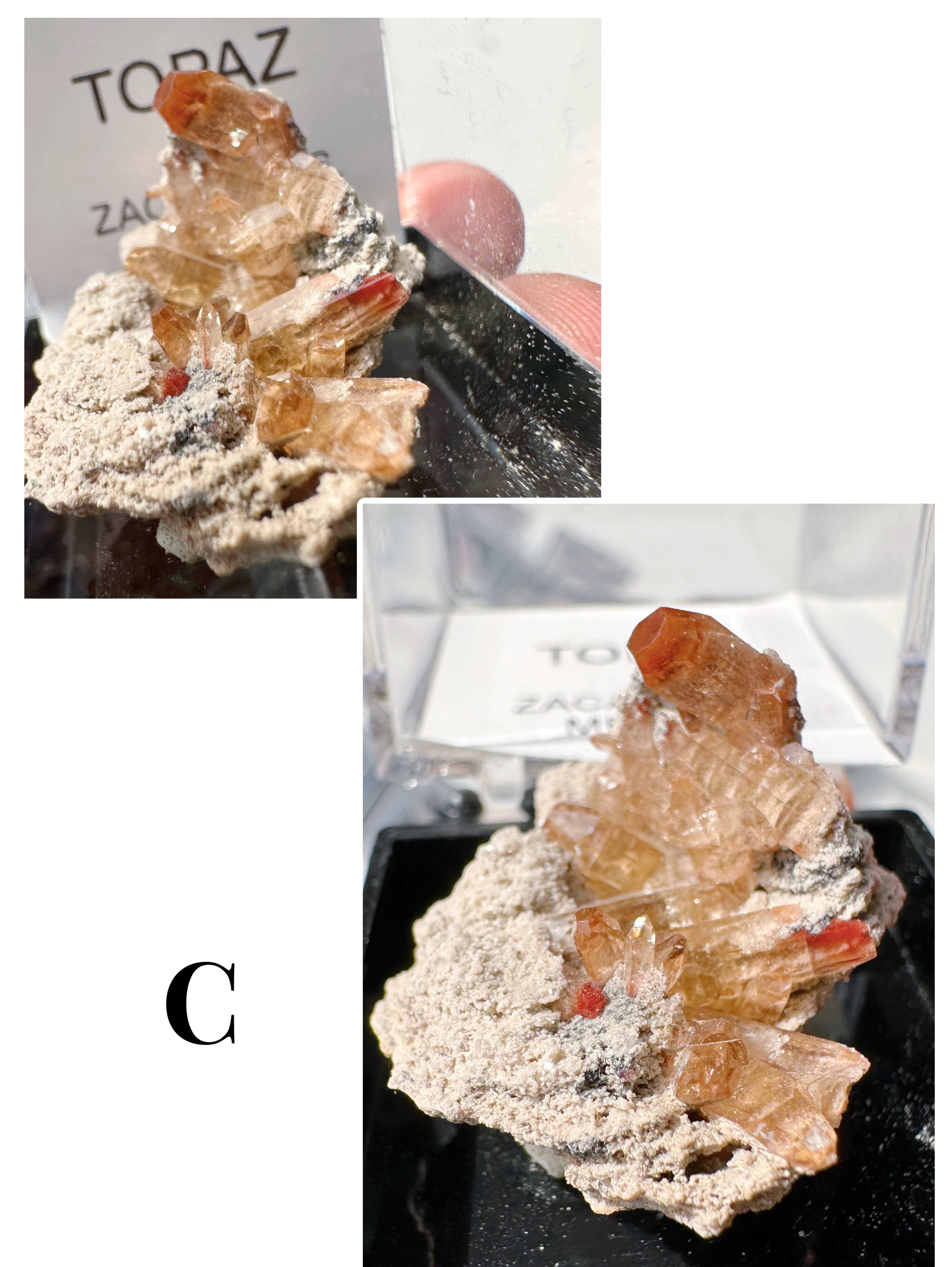 Natural Topaz Thumbnails in a Perky Box - from Zacatecas, Mexico