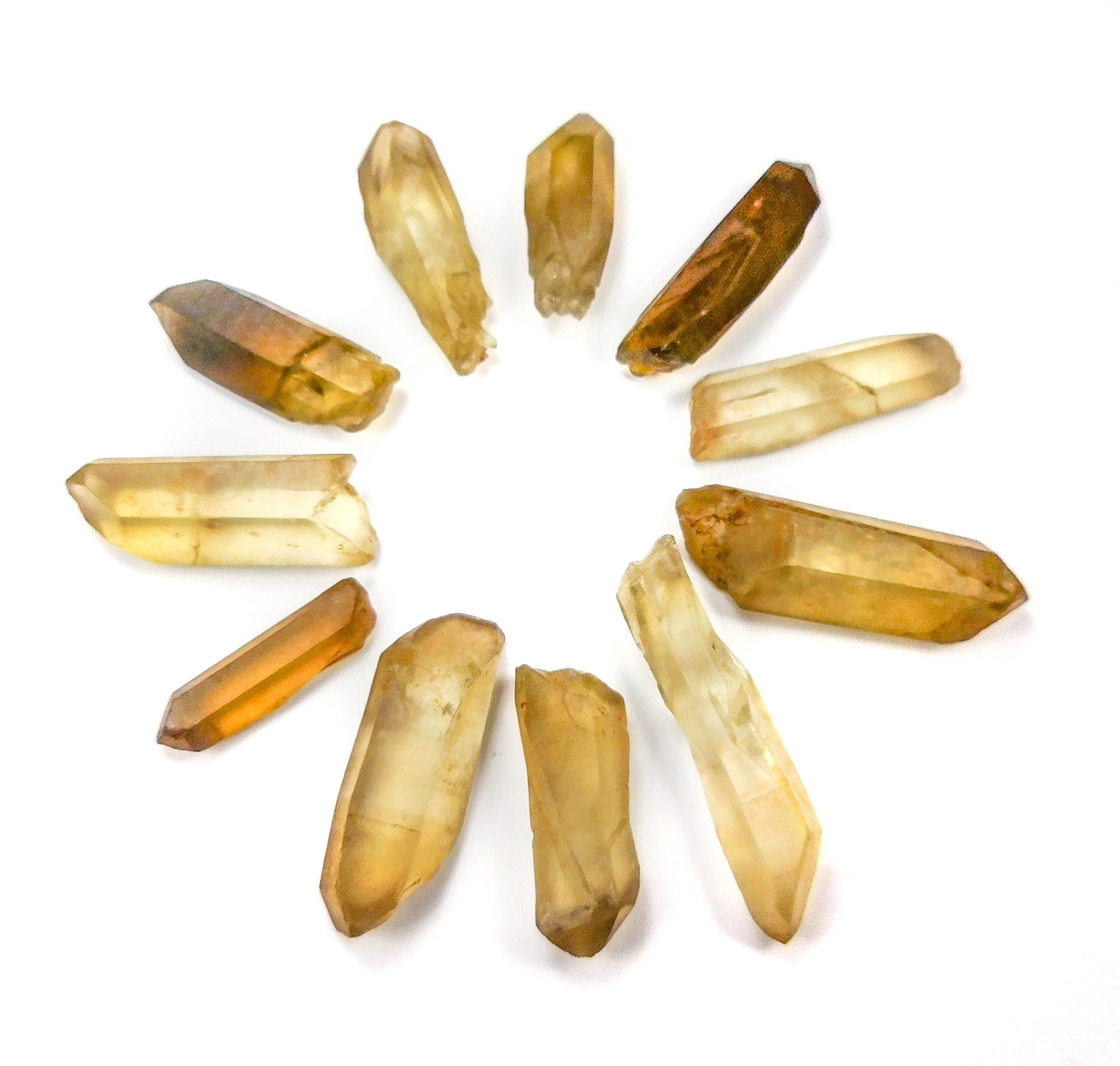 Natural Untreated Citrine Crystal Points (3 pcs )