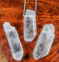 Drilled Clear Quartz Crystal Point Pendants (2mm Hole)