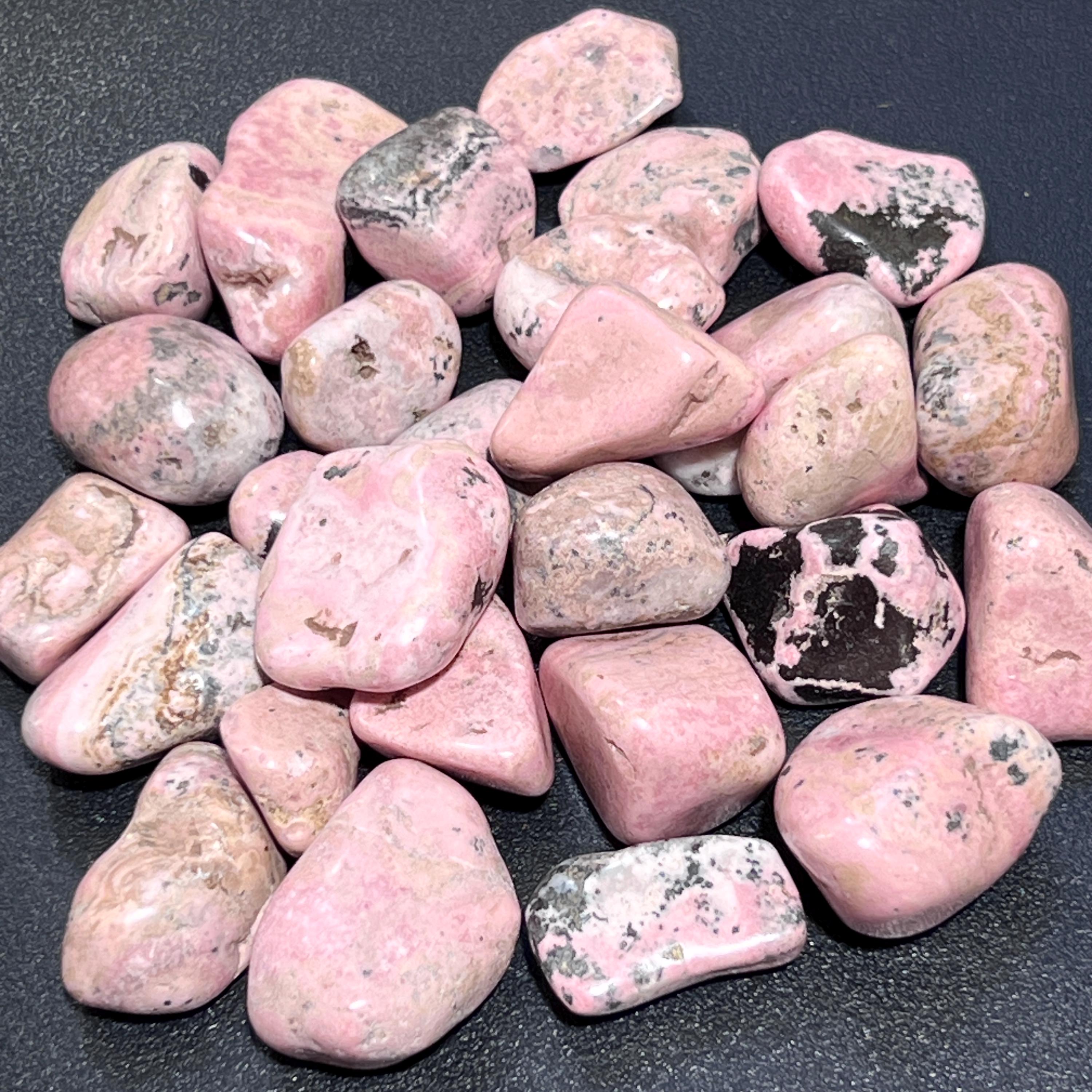 Pink Rhodonite Tumbled Stones