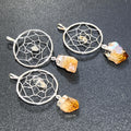 Citrine Crystal Dreamcatcher Pendant