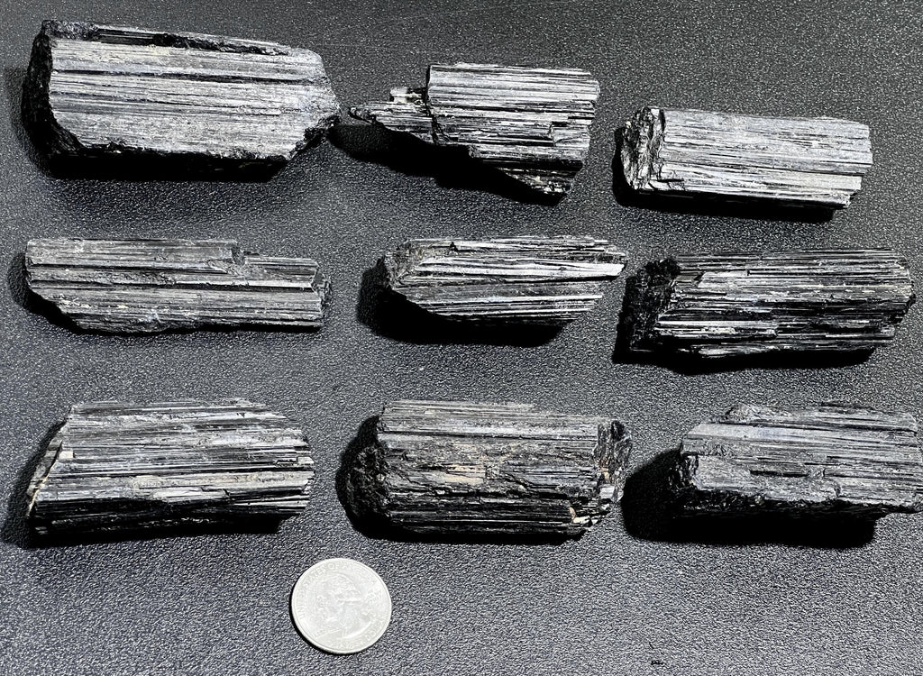 Black Tourmaline Large Raw Crystals (1-3 Inches)