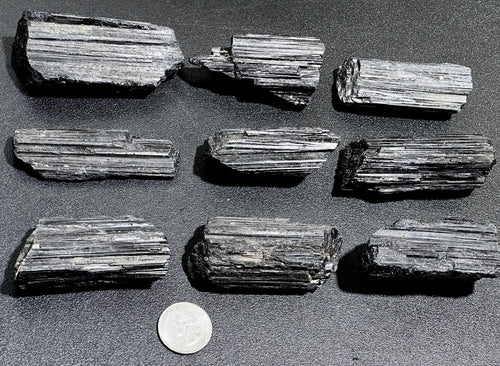 Black Tourmaline Large Raw Crystals (1-3 Inches)