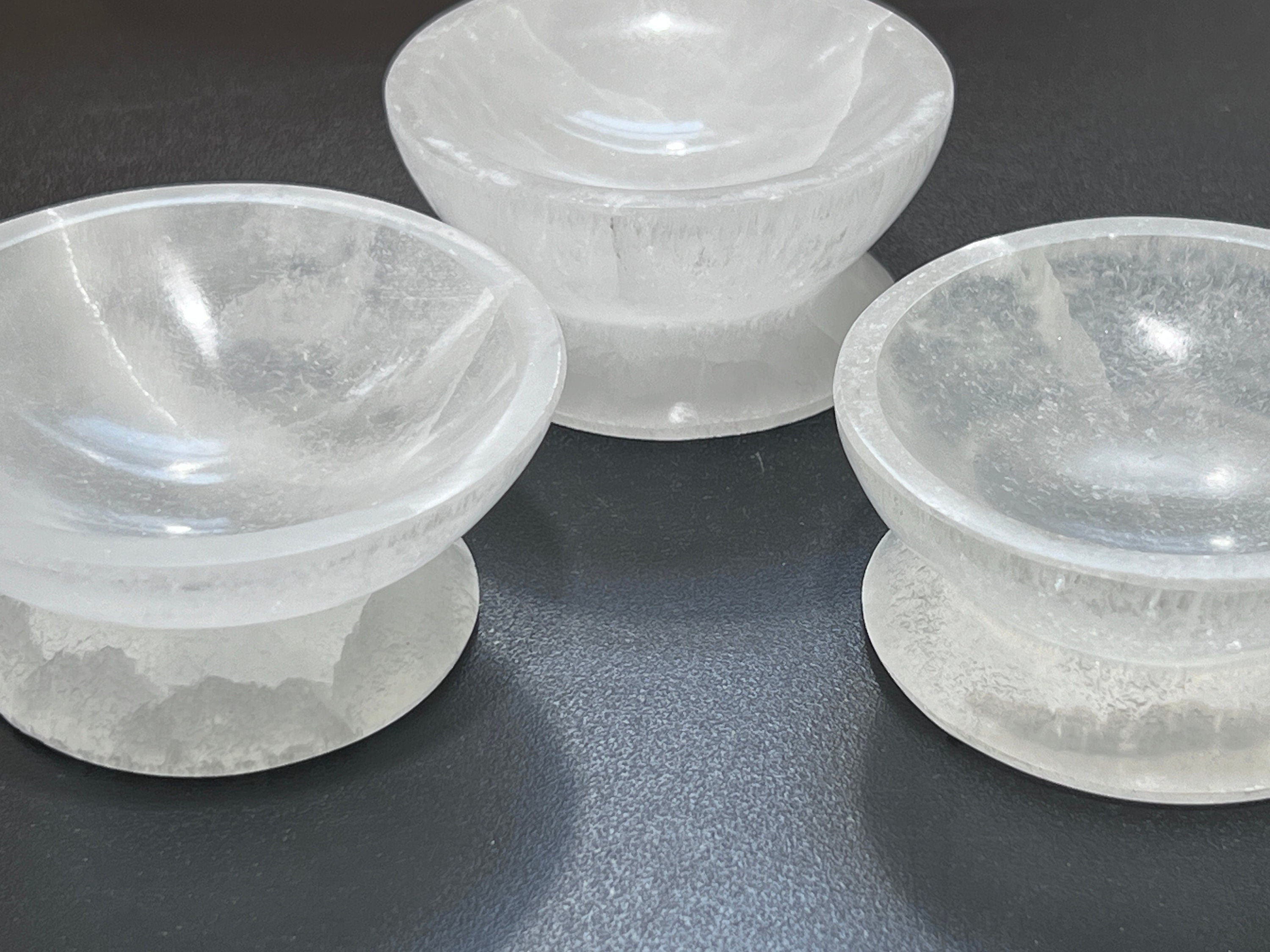Selenite Crystal Bowl with Pedestal