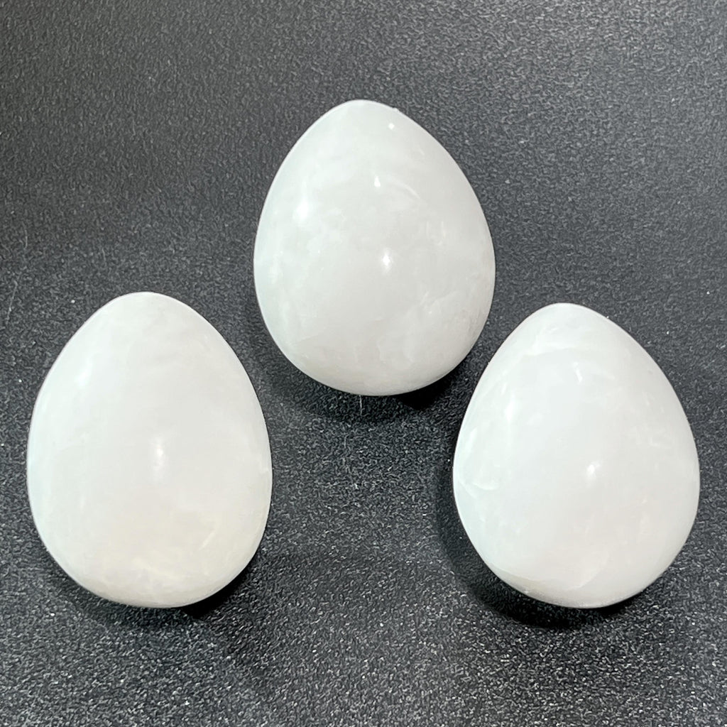 White Agate Crystal Egg
