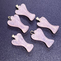 Pink Angel Rose Quartz Crystal Pendant (Silver Bail)