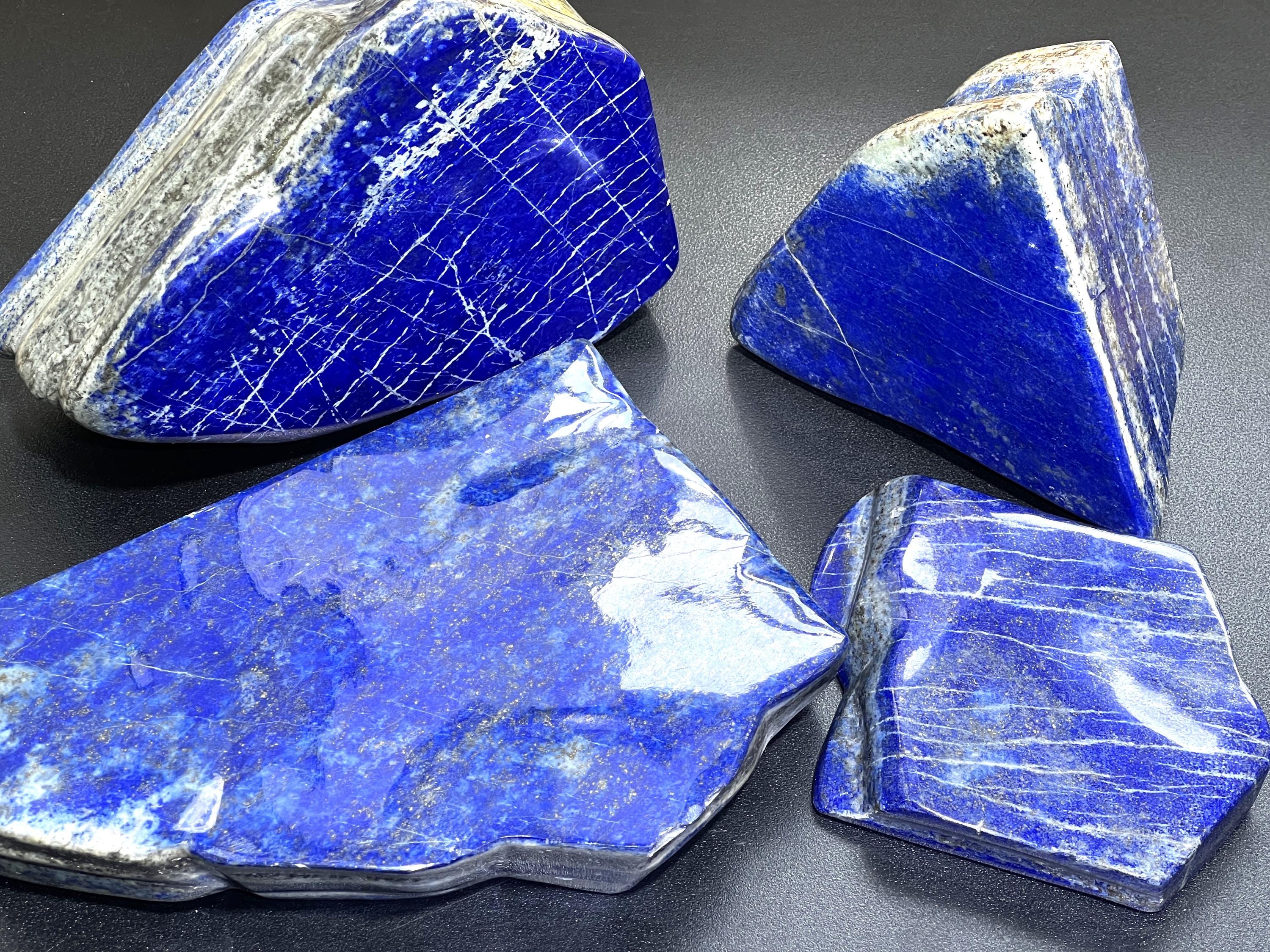 Large Blue Lapis Lazuli Freeform Polished Slabs