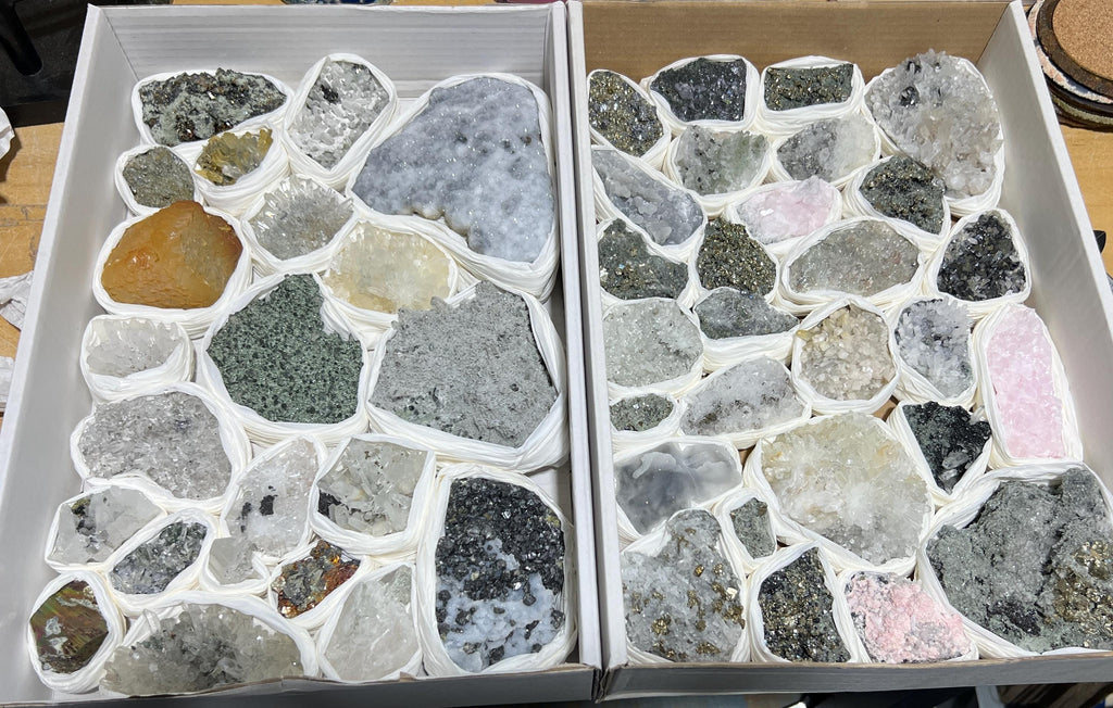 Bolivian Minerals Crystal Mixed Collection (Large 15x10 Inch Flat)