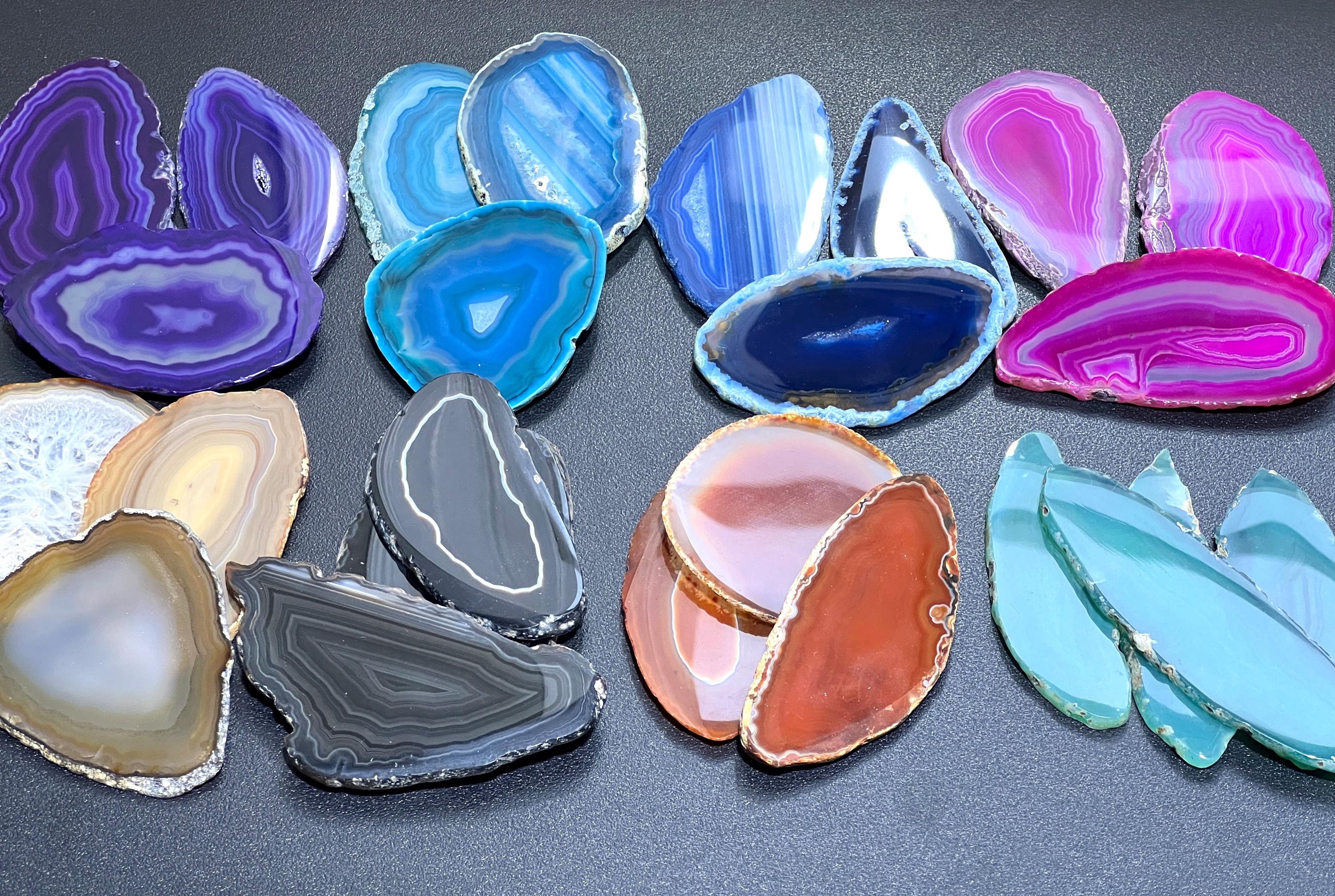 Oval Agate Slices (1 Pound, 2.5-3.5 Inches)