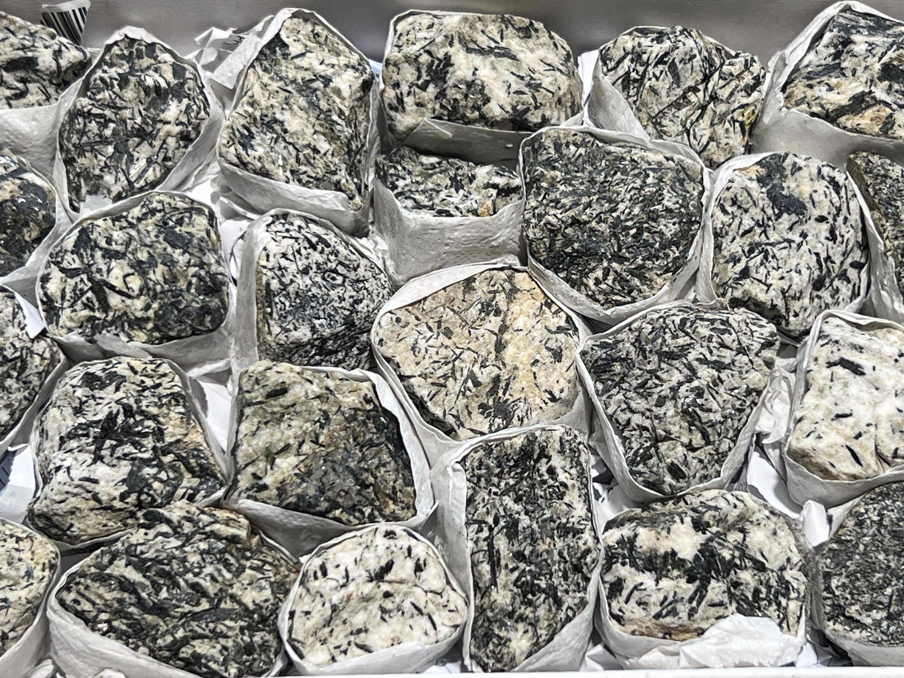 Epidote Crystals Box Flat Raw Natural Gemstones (Avg 3.5 LBs)