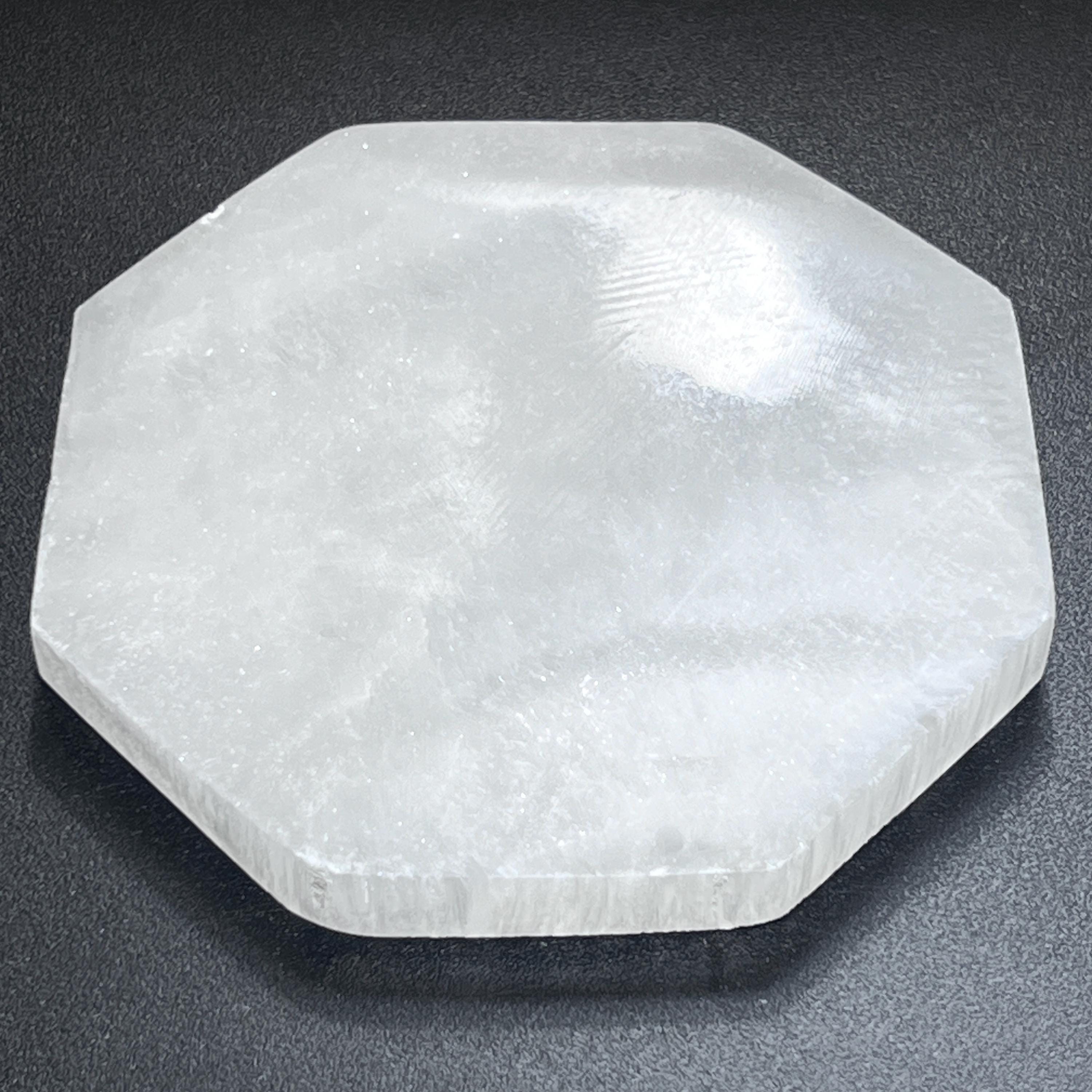 Large Selenite Crystal Octagon Plate (5 Inches)