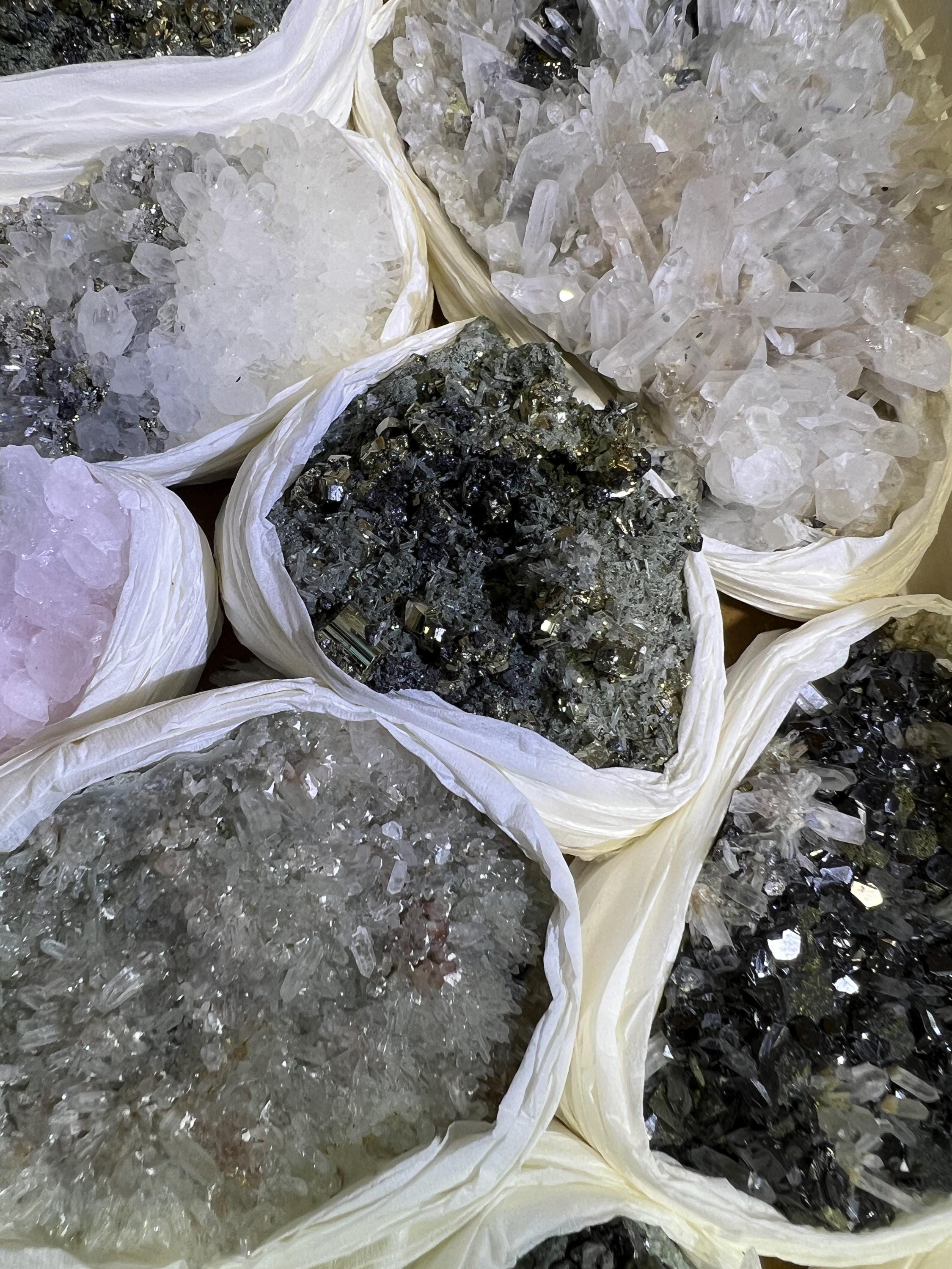 Bolivian Minerals Crystal Mixed Collection (Large 15x10 Inch Flat)