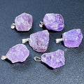 Amethyst Raw Crystal Pendant (Silver Bail)