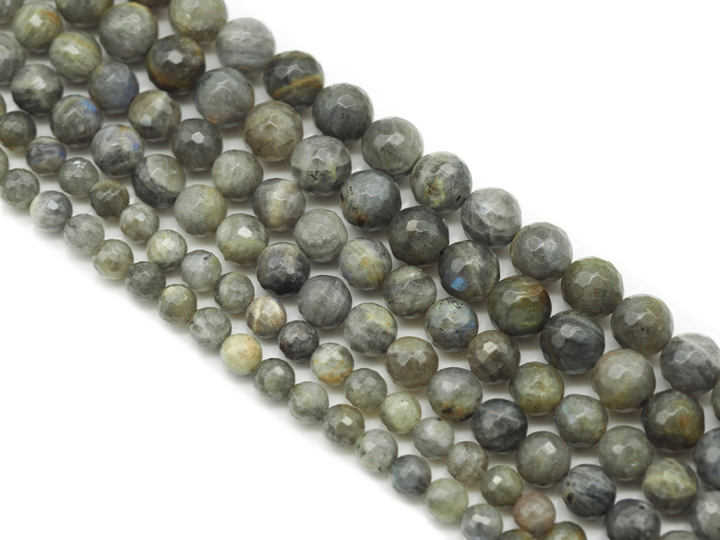 Natural Faceted Round Labradorite Beads, Sku#HY12