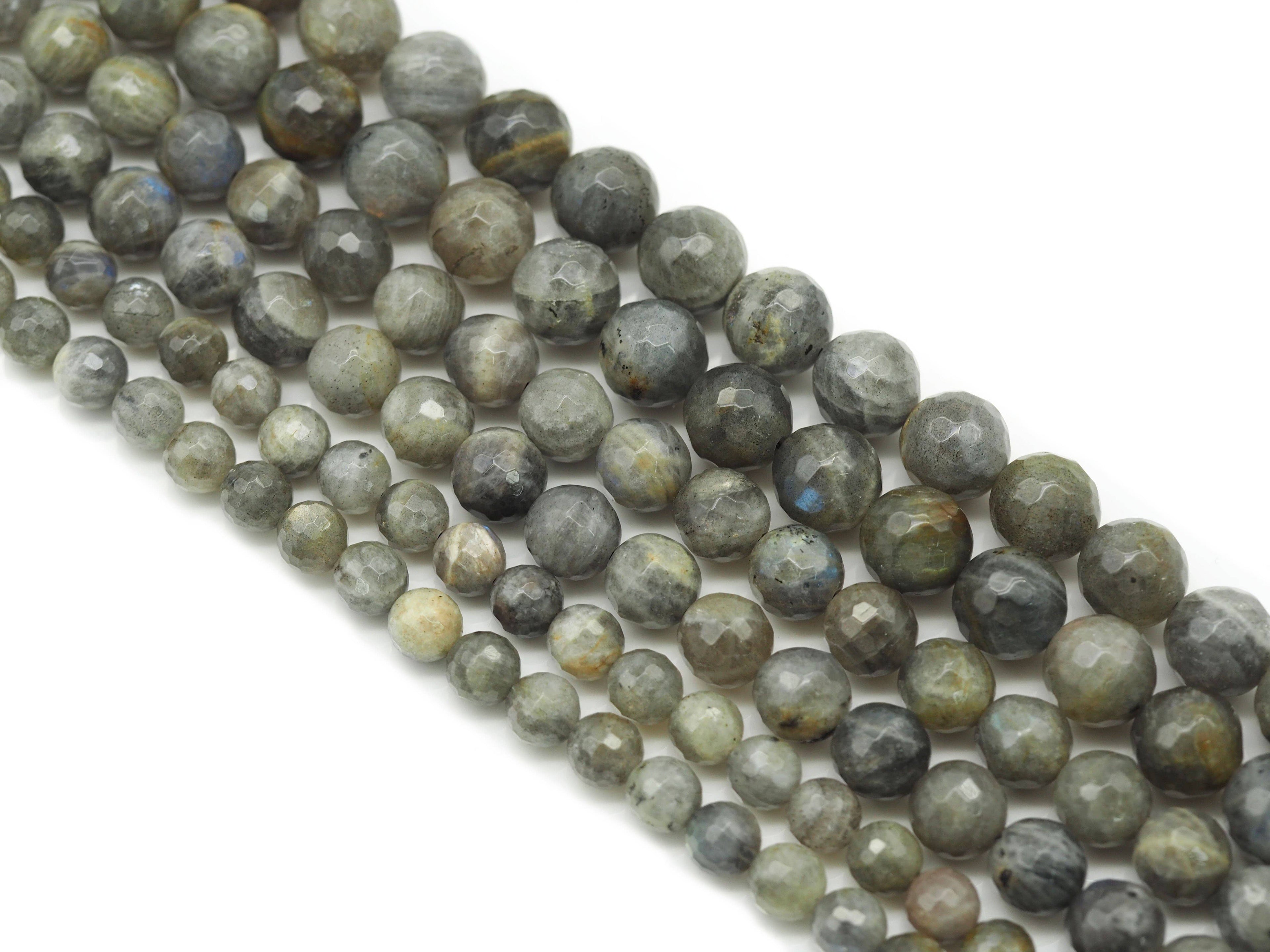 Natural Faceted Round Labradorite Beads, Sku#HY12