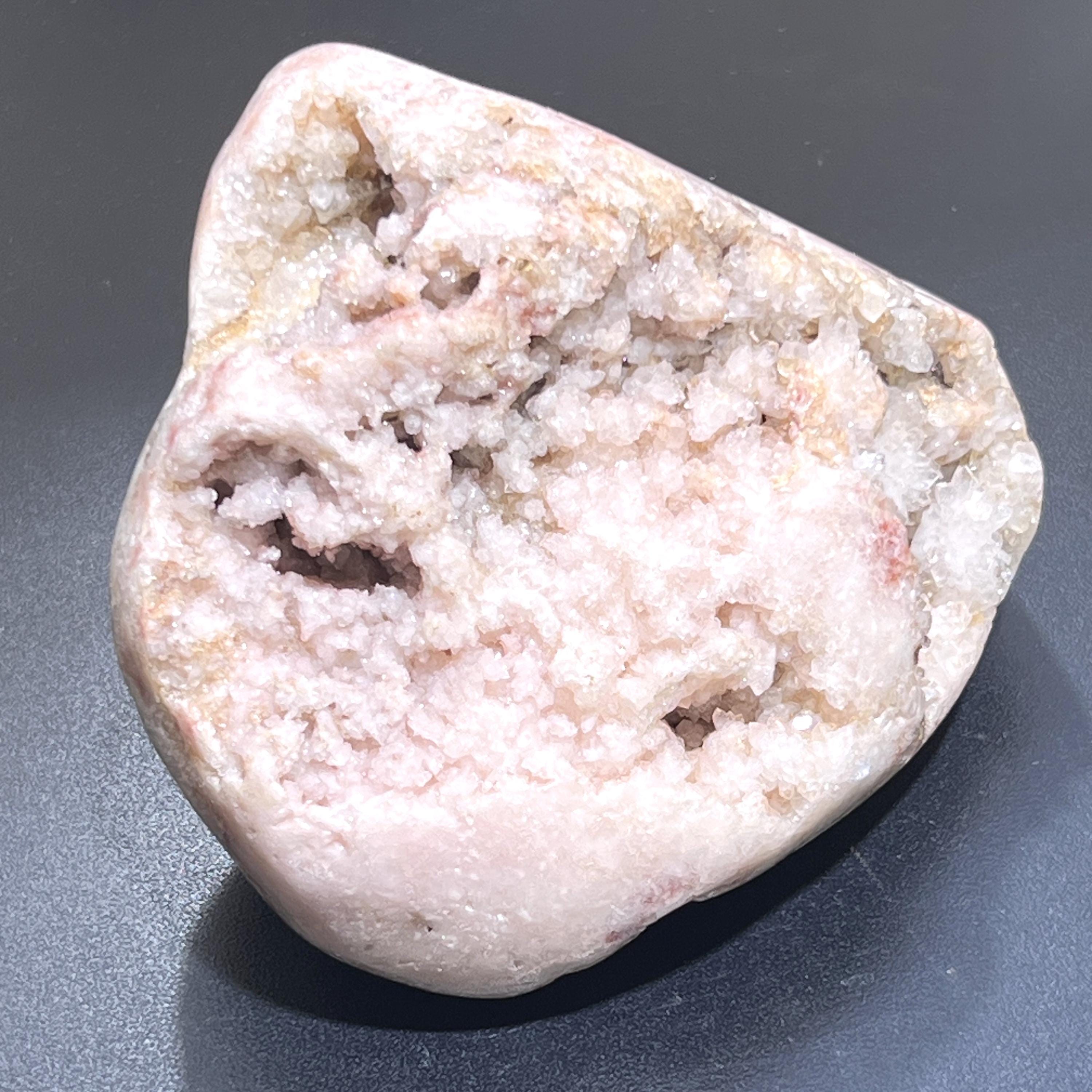 Large Pink Amethyst Druzy Crystal Cluster Standing Freeform Polished Carving