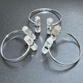 Quartz Crystal Point Adjustable Cuff Bangle Bracelet