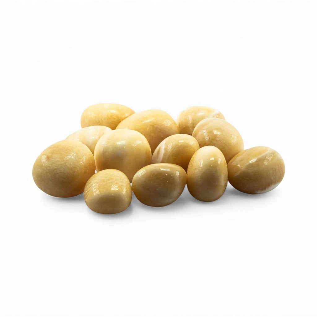 Yellow Aragonite Tumbled Pocket Stone