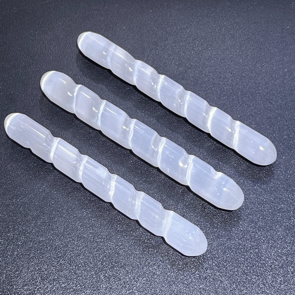Selenite Crystal Spiral Wand (5-6 Inches)