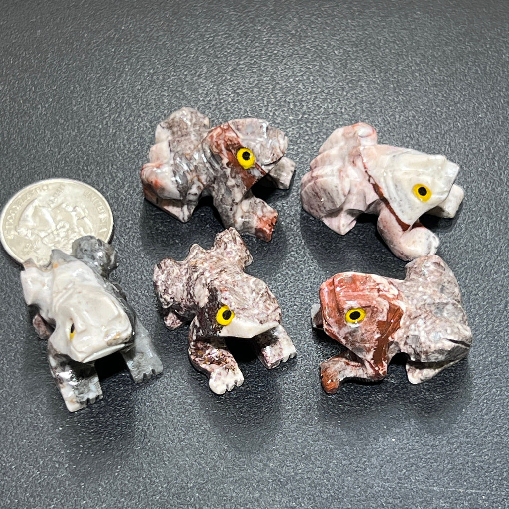 Small Soapstone Animals Miniature Carvings (Packs of 10)