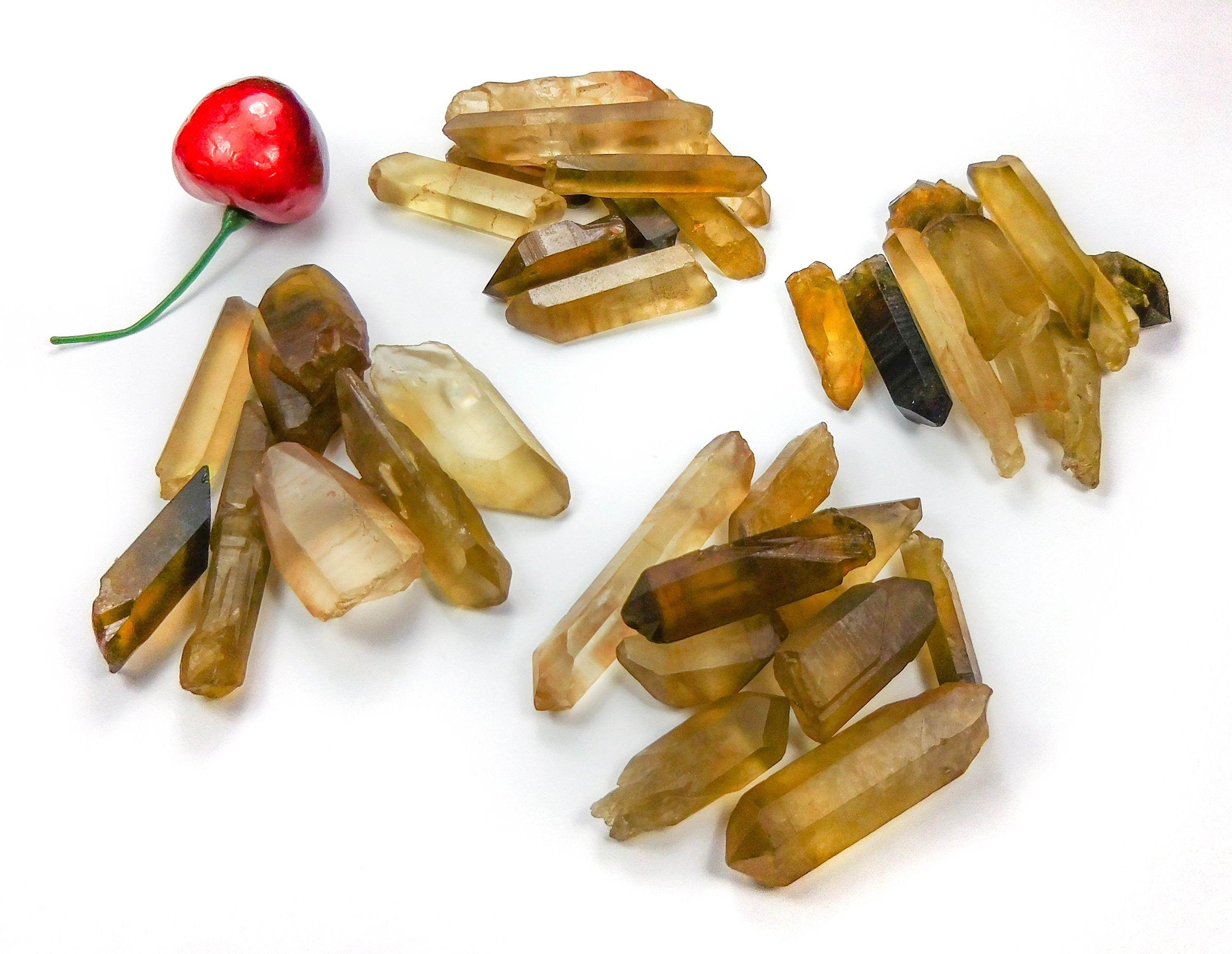 Natural Untreated Citrine Crystal Points (3 pcs )
