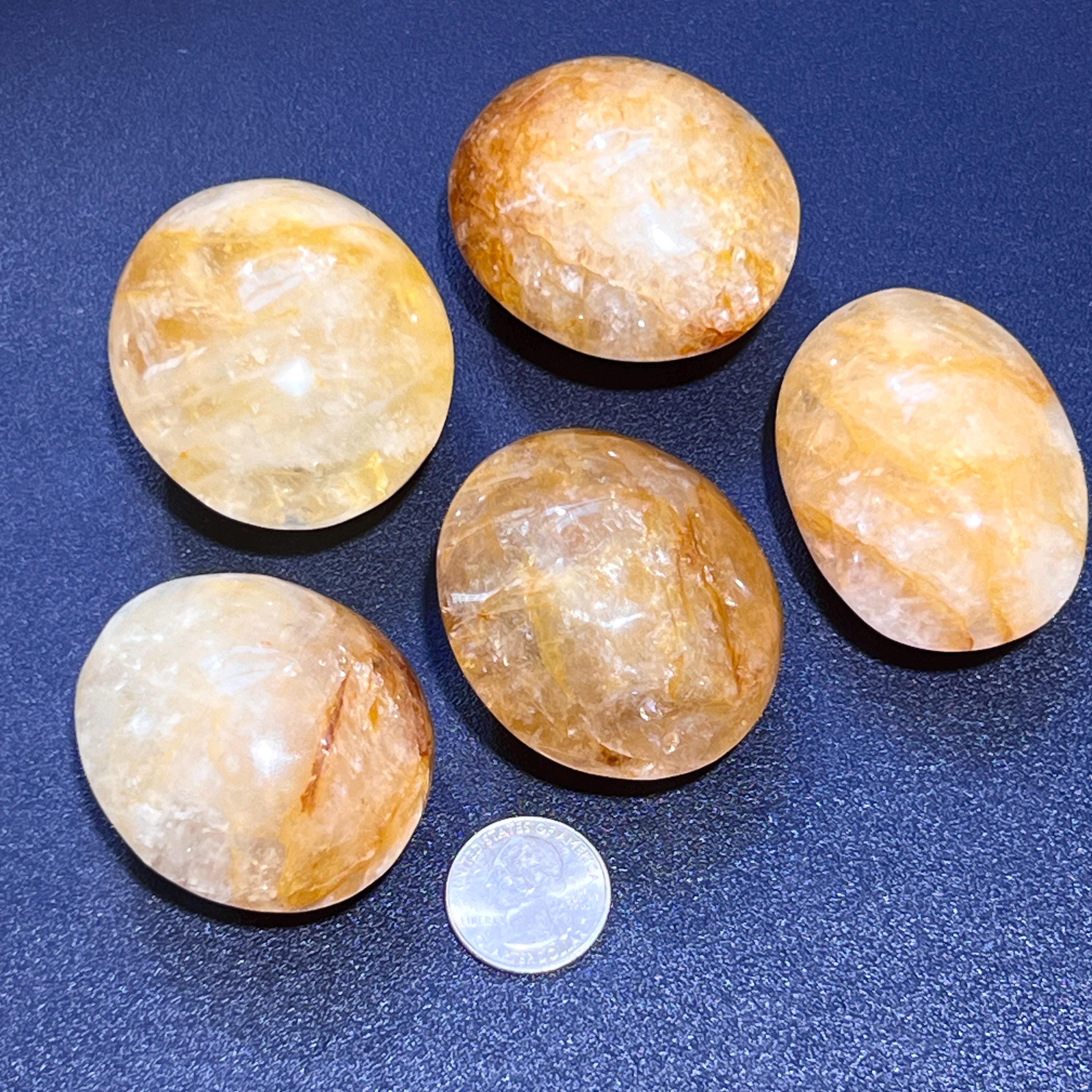 Golden Healer Quartz Palm Stone