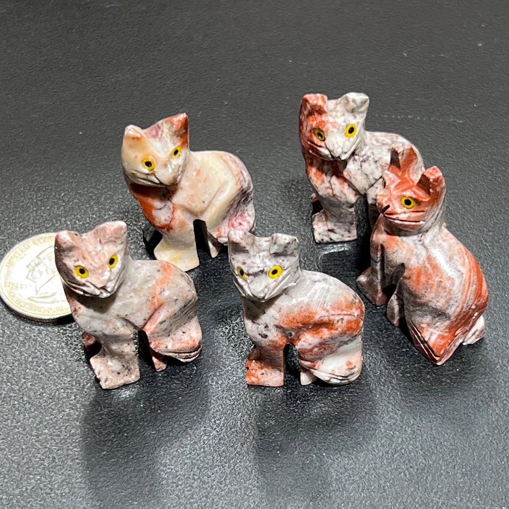 Small Soapstone Animals Miniature Carvings (Packs of 10)