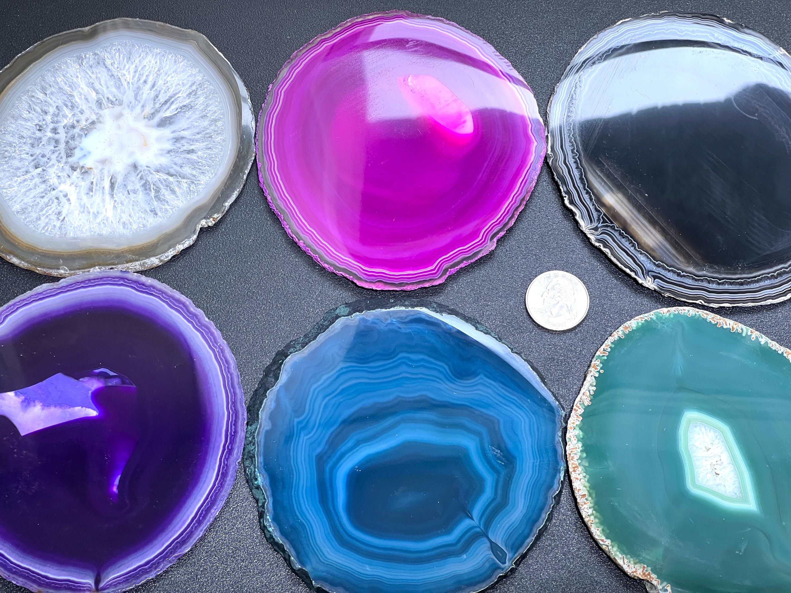 Round Agate Slices (2 Pounds, 4.5 - 5.0 Inches)