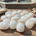 White Banded Calcite Tumbled Stones