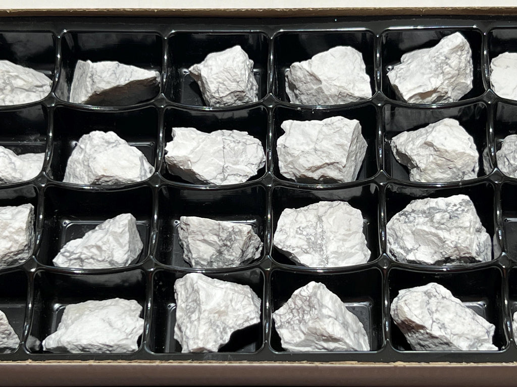 White Howlite Raw Stones (24 Pcs) Boxed Flat